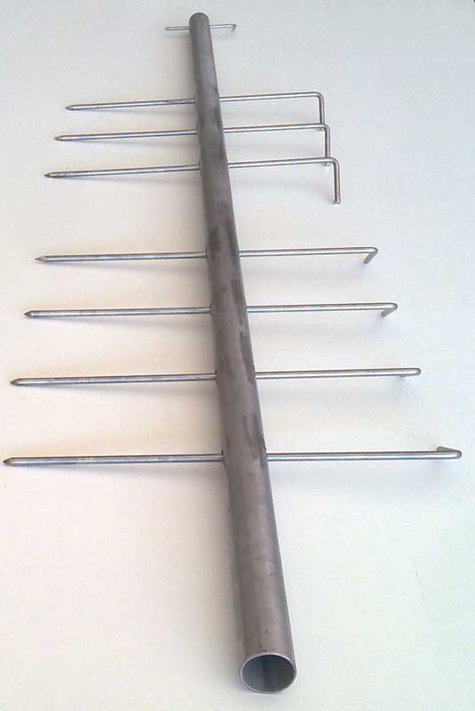 Palo porchetta con spilloni inox